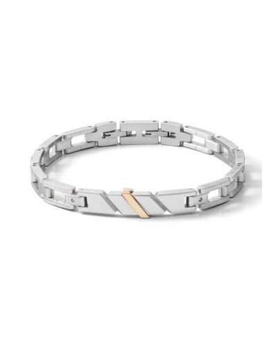Bracciale COMETE GIOIELLI Uomo UBR 1067 in acciaio e pvd oro rosa o...