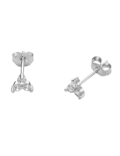 STROILI Orecchini Lobo Trilogy Silver Elegance Argento Rodiato Cubic Zirconia 1697691