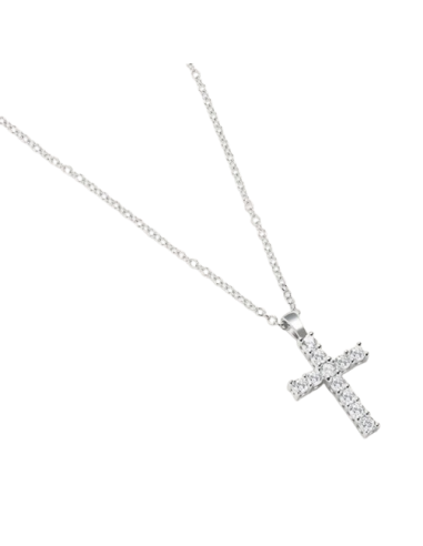 STROILI Collana Croce Silver Elegance Argento Rodiato Cubic Zirconia 1659594