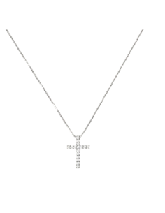 STROILI Collana Croce Silver Elegance Argento Rodiato Cubic Zirconia 1628518