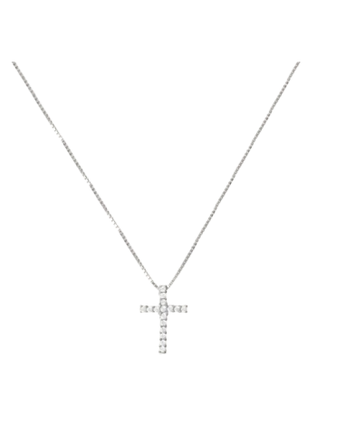 STROILI Collana Croce Silver Elegance Argento Rodiato Cubic Zirconia 1628518