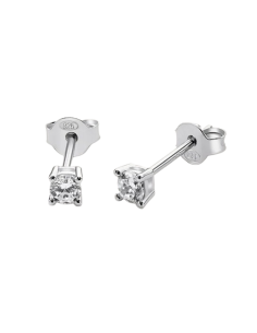 STROILI Orecchini Lobo Punto Luce Silver Elegance Argento Rodiato Cubic Zirconia 1275949