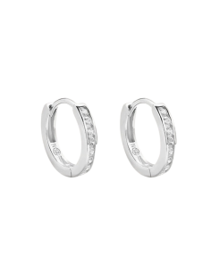 STROILI Orecchini A Cerchio Silver Elegance Argento Rodiato Cubic Zirconia 1659591