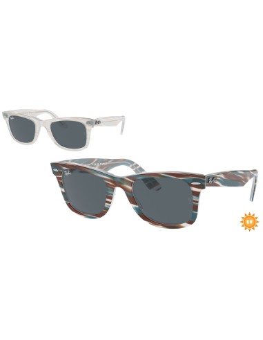 Occhiali sole RAY-BAN Wayfarer RB2140 1407R5 50 Photochromic Stripe...