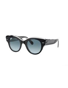 Occhiali sole RAY-BAN Roundabout RB2192 12943M 47 Black on Transpar...