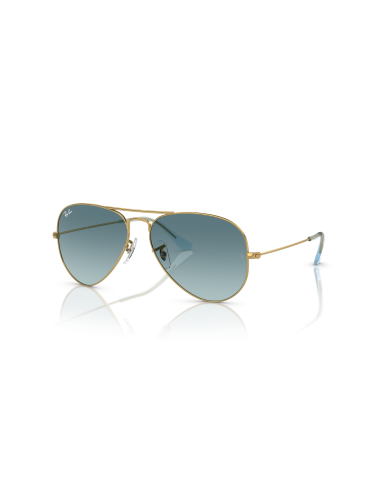 Occhiali sole RAY-BAN Aviator Large Metal RB3025 001/3M 55 Gold Blu...