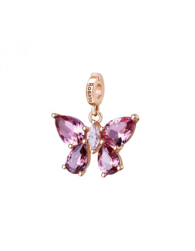 Charm ROSATO in argento 925 rosato RZLE089 con cristalli ametista F...