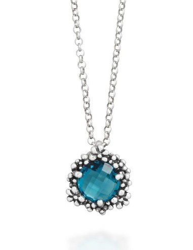 Collana GIOVANNI RASPINI Pendente Blue Ivy 12425 in argento 925 e c...