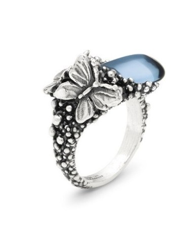 Anello GIOVANNI RASPINI Goccia Farfalle 12418/18 in argento 925 e c...