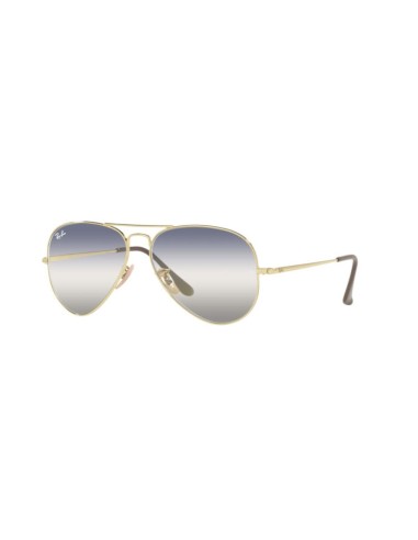 Occhiali sole RAY-BAN Aviator Metal II RB3689 001/GF 58 Gold Clear ...