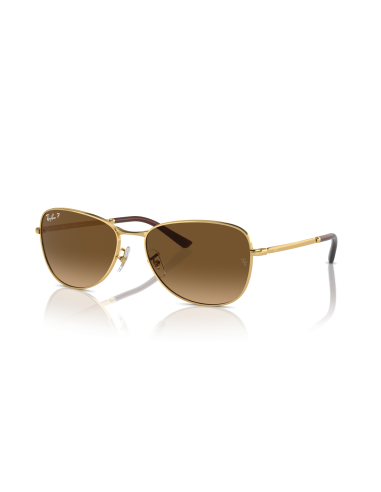 Occhiali sole RAY-BAN RB3733 001/M2 59 Gold Brown Polarized only 21...