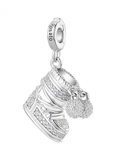 Charm ROSATO Storie in argento 925 RZ259R con cristalli SCARPONE DA...