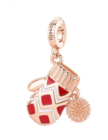 Charm ROSATO Storie in argento rosato 925 RZLE085 con smalti GUANTO...