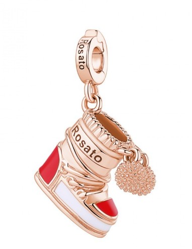 Charm ROSATO Storie in argento rosato 925 RZLE087 con smalti SCARPO...