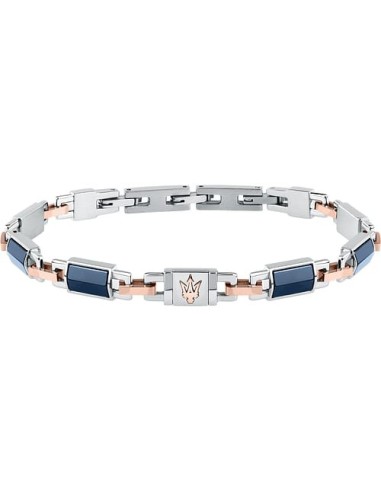 Bracciale MASERATI Ceramic in acciaio e pvd oro rosa JM425ATZ67  a ...