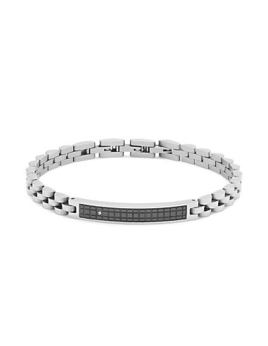 Bracciale COMETE GIOIELLI Uomo UBR 981 in acciaio pvd nero e rosè e...