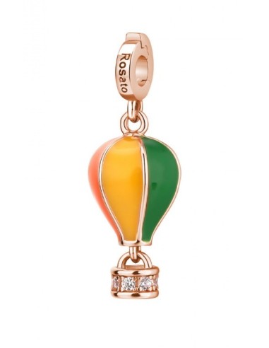 Charm ROSATO STORIE in argento rosato RZLE038 con smalti arcobaleno...