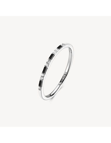 Anello BROSWAY FANCY in argento 925 cristalli bianchi e neri FCL128...