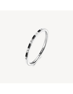 Anello BROSWAY FANCY in argento 925 cristalli bianchi e neri FCL128...