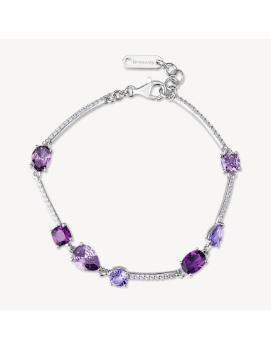 Bracciale semirigido BROSWAY FANCY in argento 925 cristalli bianchi...