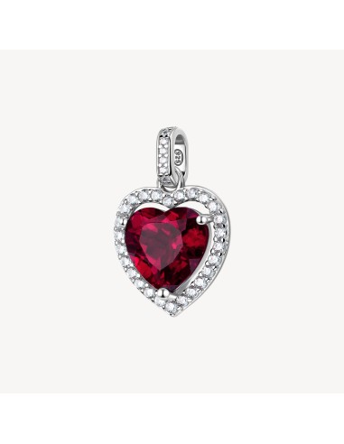 Charm BROSWAY FANCY in argento 925 cristalli bianchi e ruby FPR141 ...