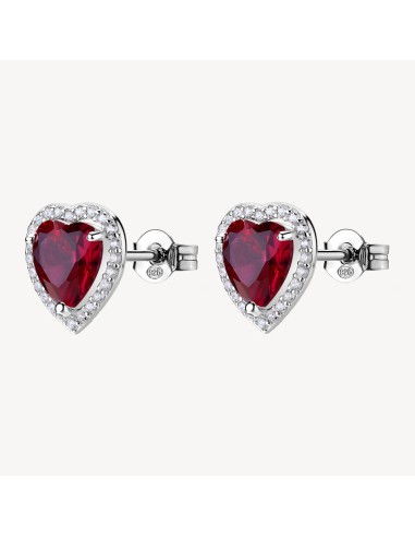 Orecchini BROSWAY FANCY in argento 925 cristalli bianchi e ruby FPR...