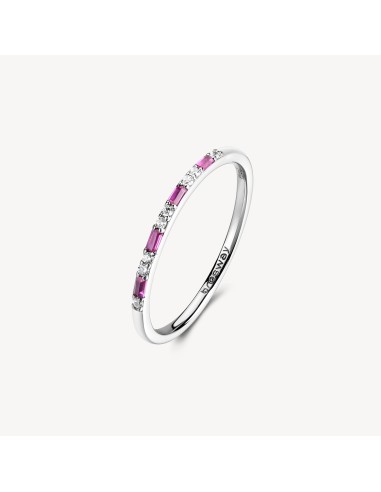 Anello BROSWAY FANCY in argento 925 cristalli bianchi e ruby FPR144...