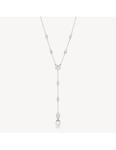 Collana BROSWAY FANCY in argento 925 cristalli bianchi e perla FIW1...