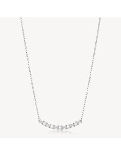 Collana BROSWAY FANCY in argento 925 con centrale di cristalli bian...