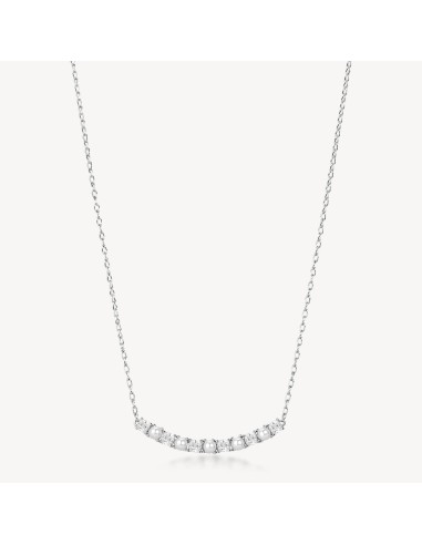 Collana BROSWAY FANCY in argento 925 con centrale di cristalli bian...