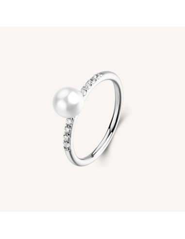 Anello BROSWAY FANCY in argento 925 cristalli bianchi e perla FIW17...
