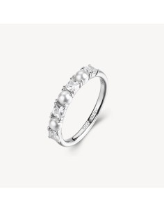 Anello BROSWAY FANCY in argento 925 cristalli bianchi e perle FIW17...