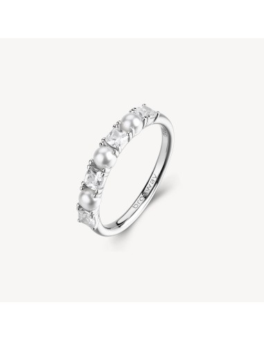 Anello BROSWAY FANCY in argento 925 cristalli bianchi e perle FIW17...