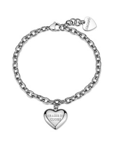 Bracciale S'AGAPO Be My Always SBM96 in acciaio 316L con pendente c...