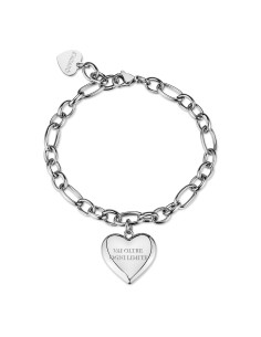 Bracciale S'AGAPO Be My Always SBM93 in acciaio 316L con pendente c...