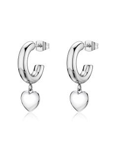 Orecchini a cerchietto S'AGAPO Aurora SAR66 in acciaio 316L dorato ...