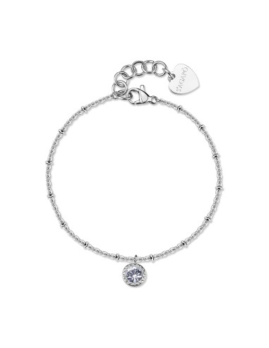 Bracciale S'AGAPO Aurora SAR62 in acciaio 316L con cristallo  a sol...