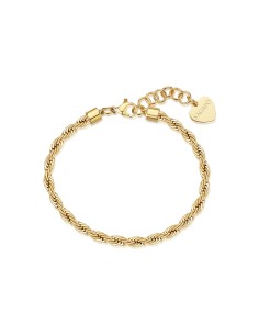 Bracciale catena torchon S'AGAPO Chunky SHK115 in acciaio 316L dora...