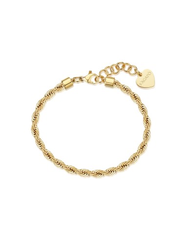 Bracciale catena torchon S'AGAPO Chunky SHK115 in acciaio 316L dora...