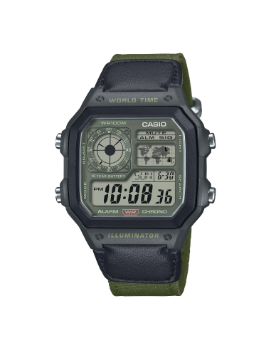 Orologio CASIO AE-1200WHUB-3AVEF Green only 49,90 € on OroFashion.it