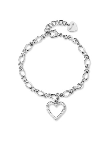 Bracciale S'AGAPO Emotion SMO11 in acciaio 316L con pendente cuore ...