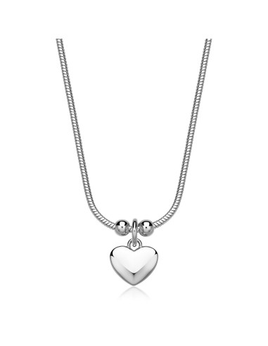 Collana S'AGAPO Click SCK285 in acciaio 316L pendente Cuore  a solo...