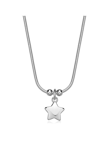 Collana S'AGAPO Click SCK280 in acciaio 316L pendente Stella only 1...