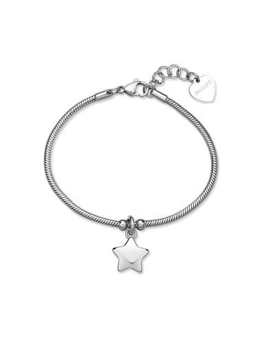 Bracciale S'AGAPO Click SCK287 in acciaio 316L pendente Stella only...
