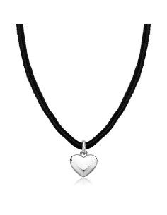 Collana chocker S'AGAPO Click SCK278 in velluto nero e pendente Cuo...