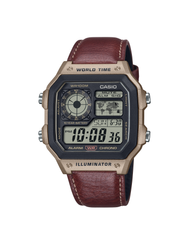 Orologio CASIO AE-1200WHL-5AVEF Balck Brown only 49,90 € on OroFash...