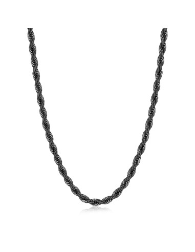 Collana Uomo catena torchon S'AGAPO Ripple SRP88 in acciaio 316L pv...