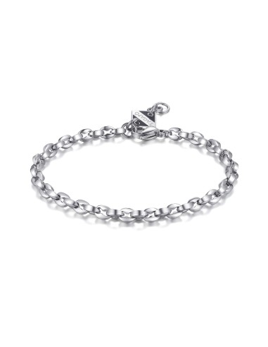 Bracciale Uomo catena forzatina S'AGAPO Ripple SRP41 in acciaio 316...