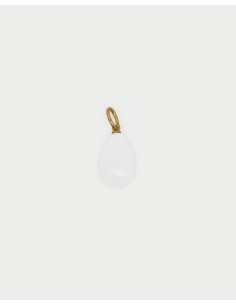 Charm Goccia di Giada White RUE DES MILLE Charmbar in argento 925 d...