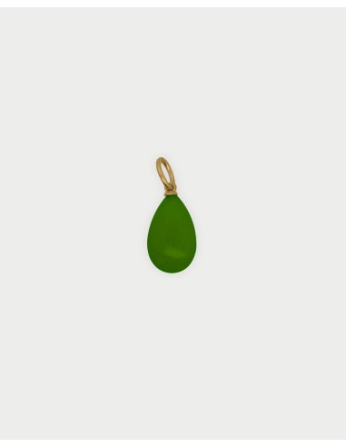 Charm Goccia di Giada Green RUE DES MILLE Charmbar in argento 925 d...